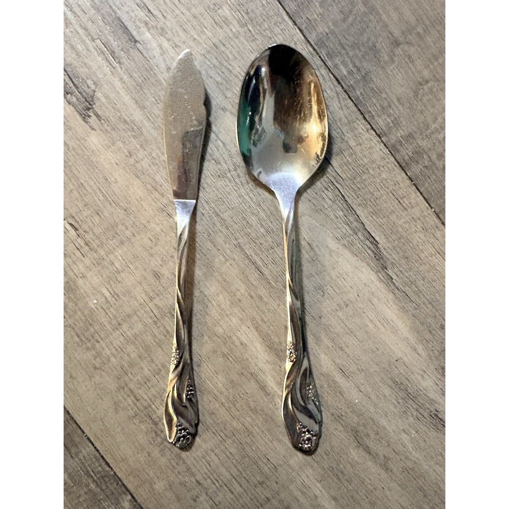 Oneida Lorilei Stainless Flatware Replacement Master Butter Knife & Teaspoon